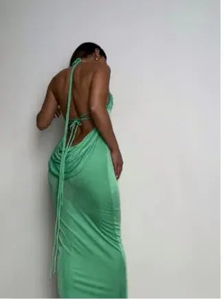 Melani The Label Ciana Midi Dress Green Size 6 photo 4