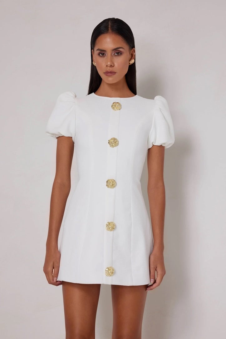 Elle Zeitoune Candice Mini Dress - White photo 2