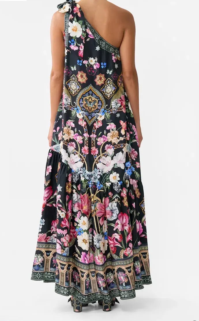 Camilla Tie One Shoulder Dress Midnight In Monserrate Size XS/S (8-10) photo 2