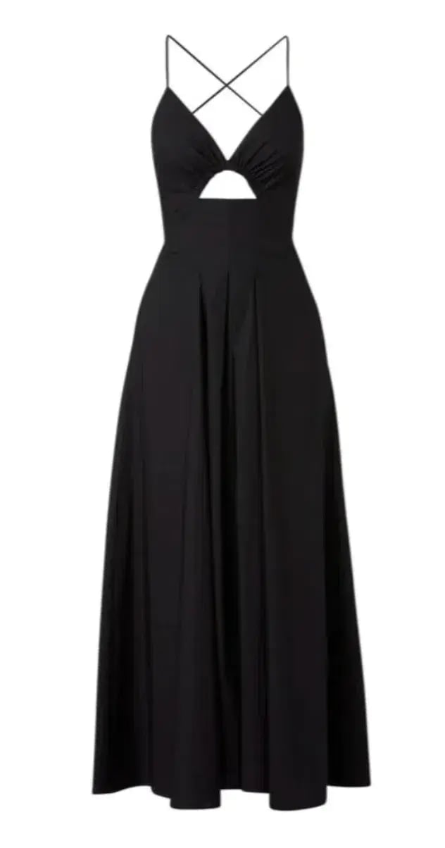 Scanlan Theodore Cotton Strappy Dress Navy Size AU 8 photo 3