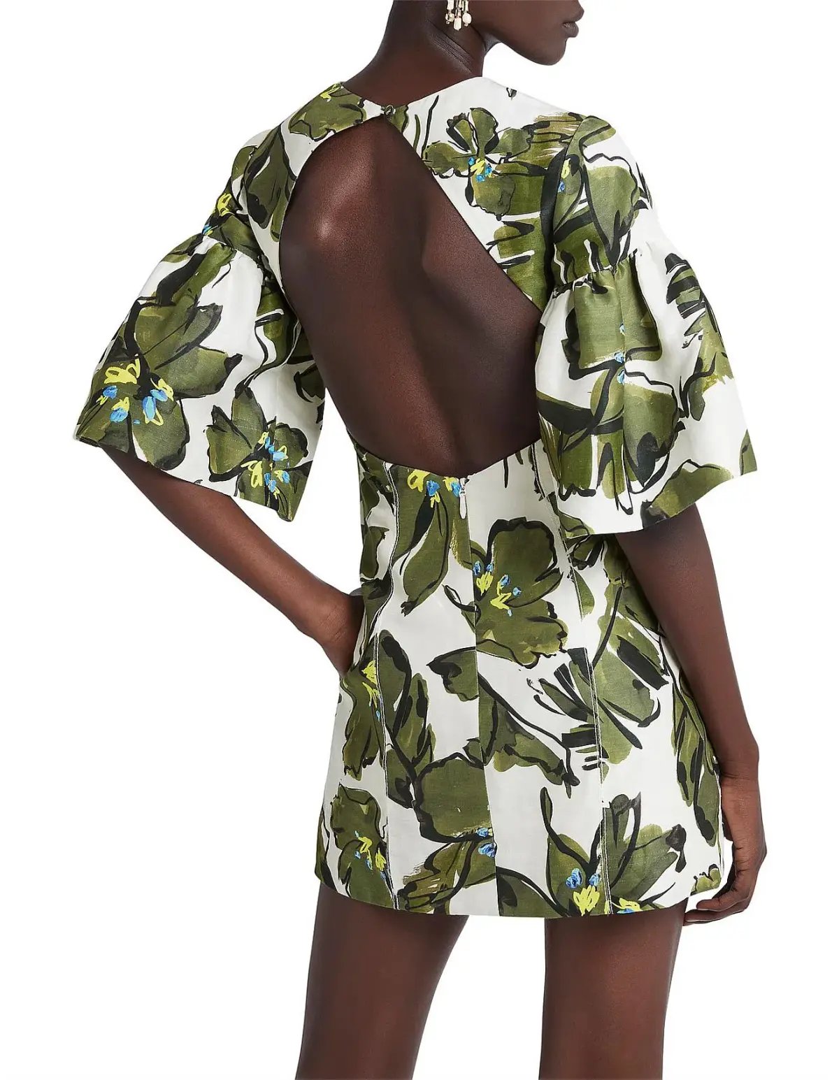 AJE Oasis Cut Out Mini Dress Olive Leaf Size 16 photo 2