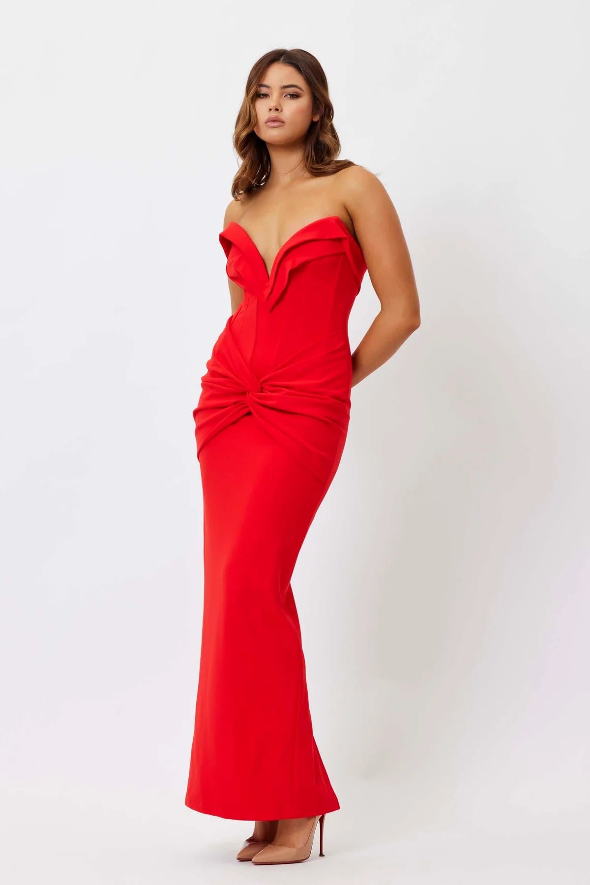 BIANCA & BRIDGETT ADRIANA DRESS - RED photo 2