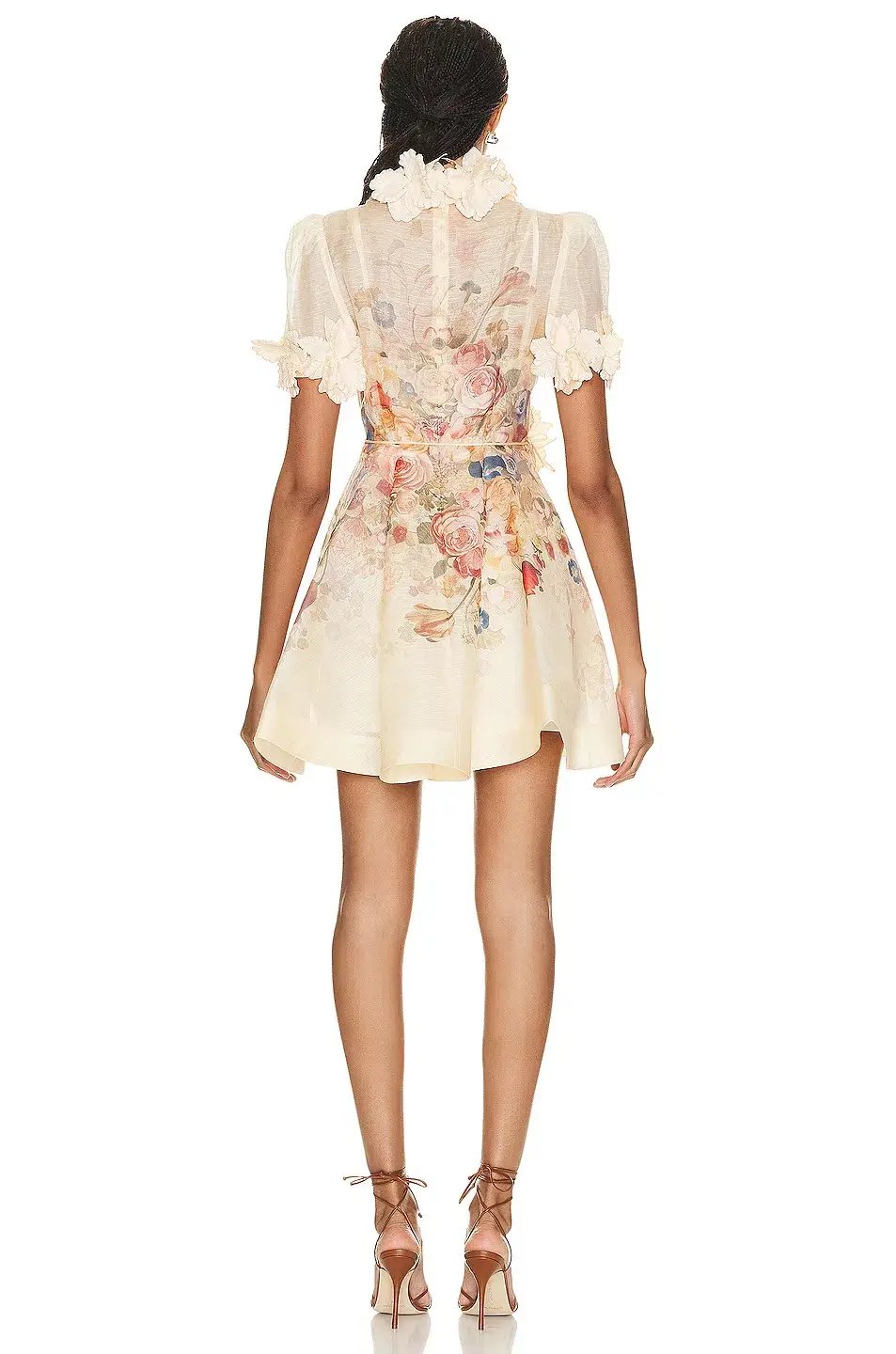 Zimmermann Luminosity Lift Off Flower Mini Dress Morisot Cream Print Size 1 / AU 10 photo 2