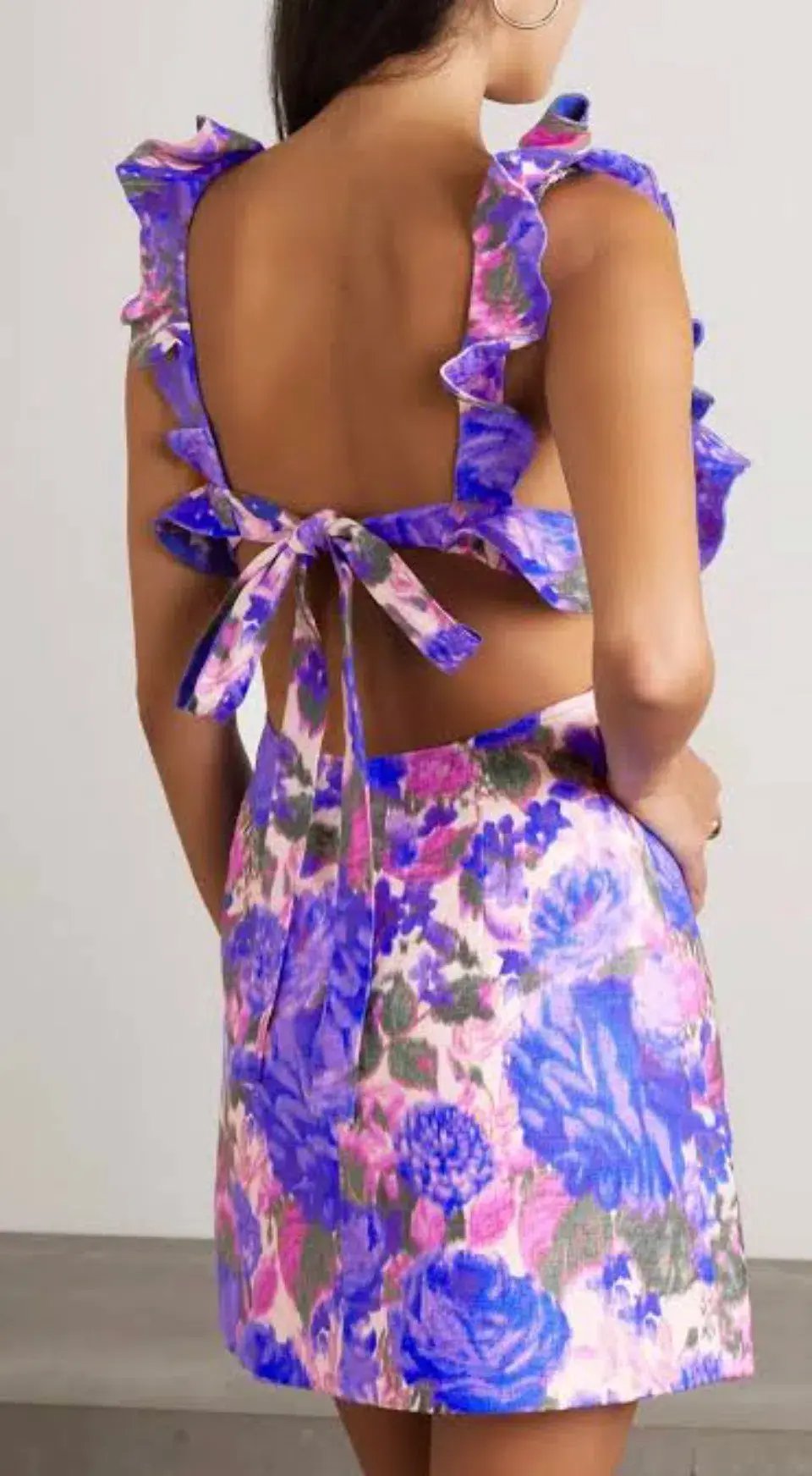 Zimmermann High Tide Frilled Mini Dress Floral Size 1 / Au 10 photo 2
