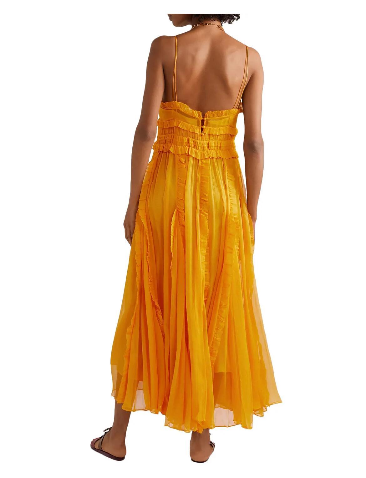Lee Matthew Dress  Yellow Size 8 photo 2