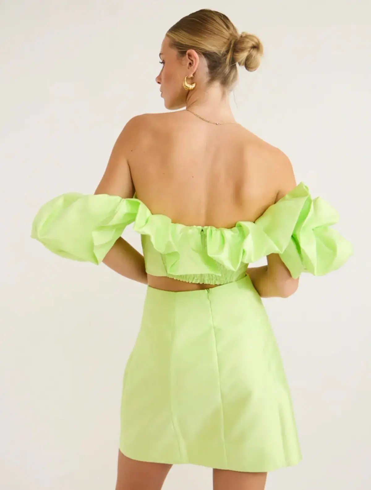 Alemais Suzi Off Shoulder Mini Dress Green Size 8 photo 2
