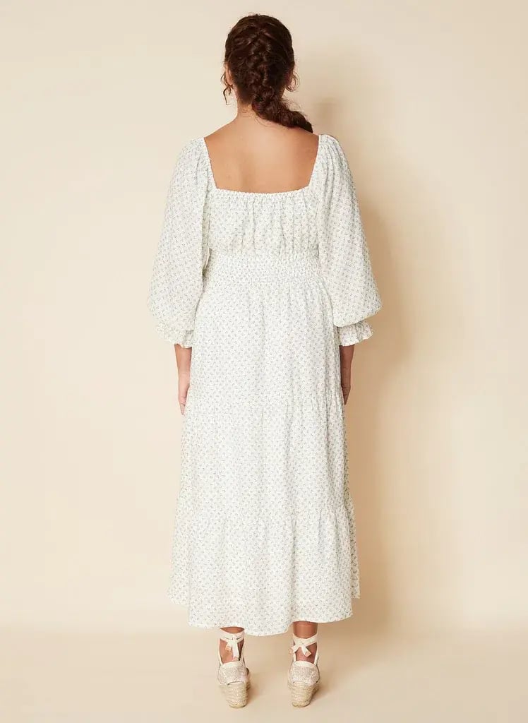 Faithfull the Brand Dariya Midi Dress White Size 10 photo 2
