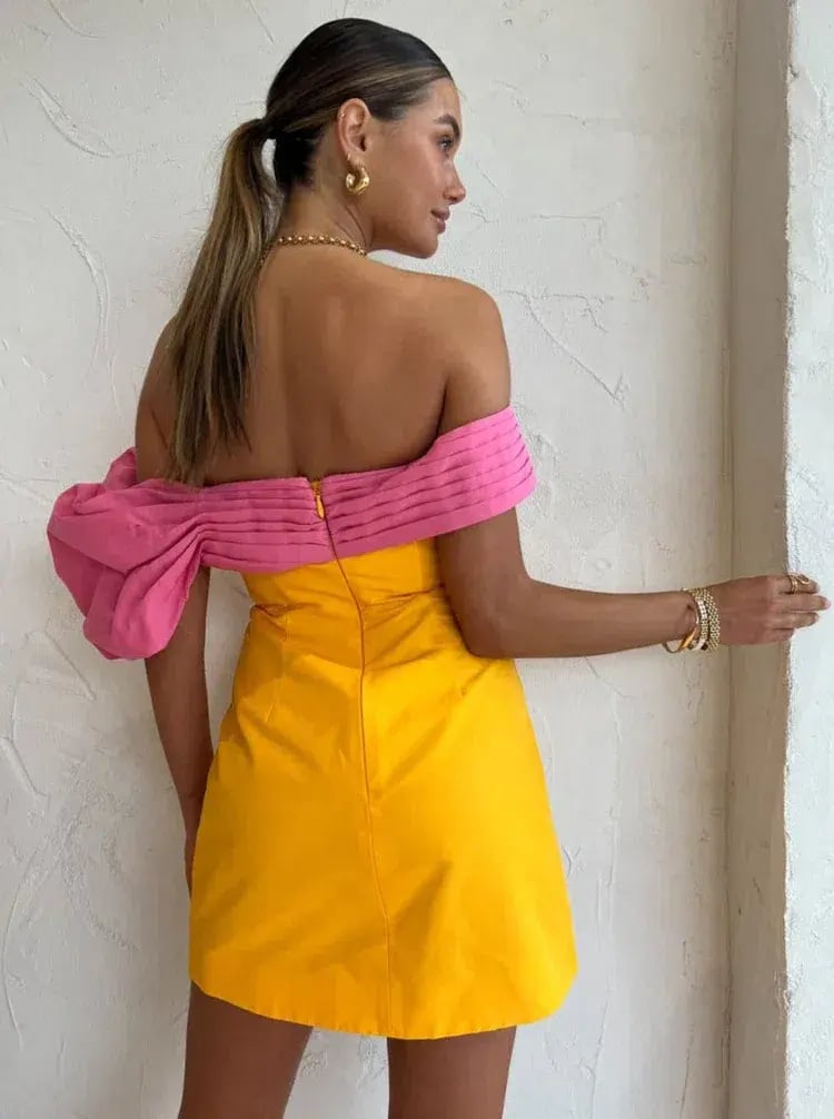 Rachel Gilbert Manuela Mini Dress Saffron & Yellow Size 3 / AU 12 photo 8