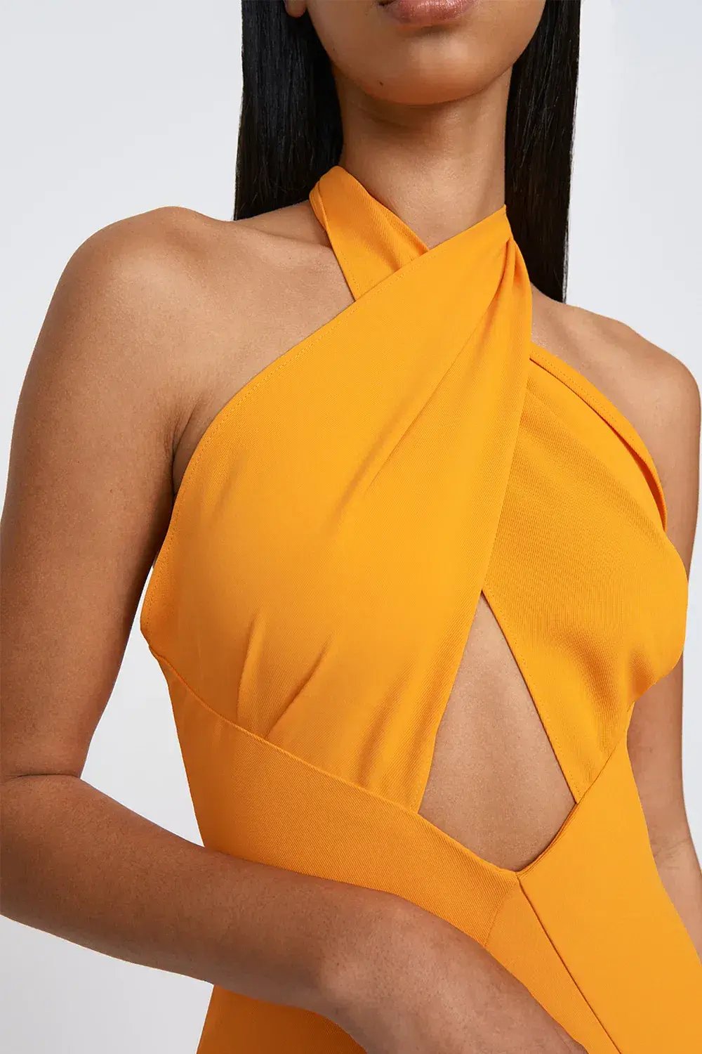 By Johnny Zina Midi Dress Orange Size 6 photo 6