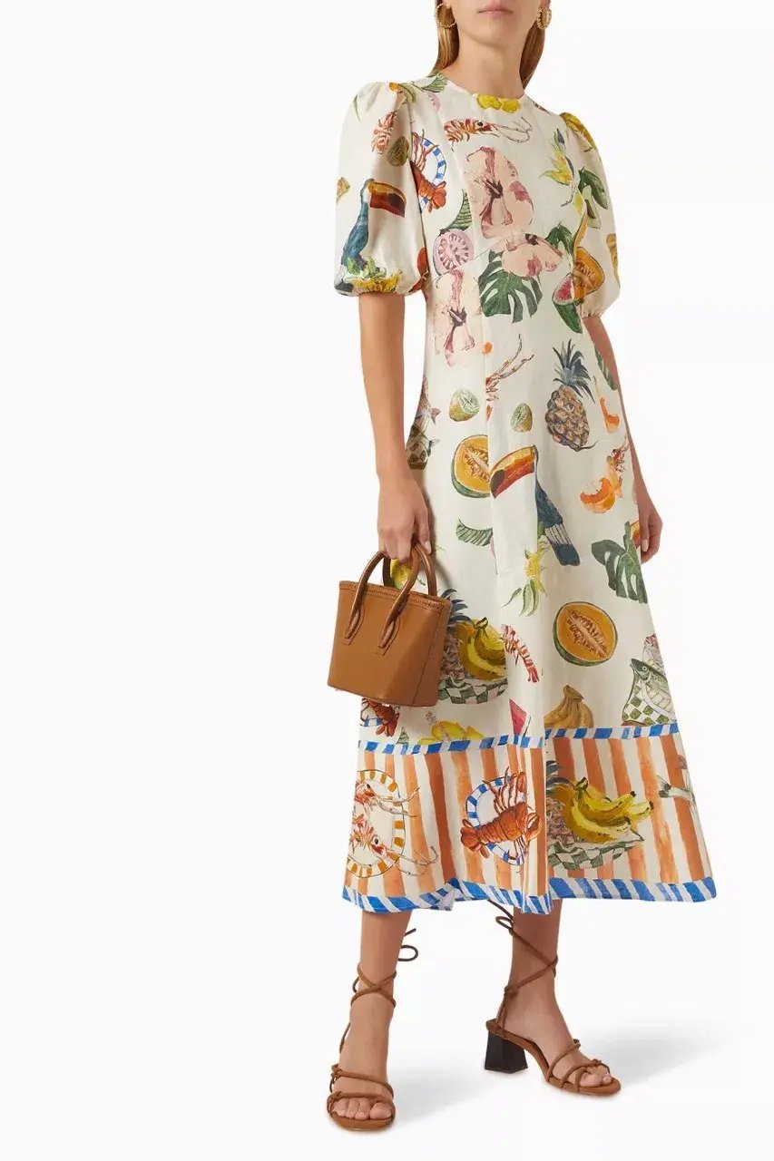 Alemais Theo Midi Dress Multi Size 12 AU photo 4