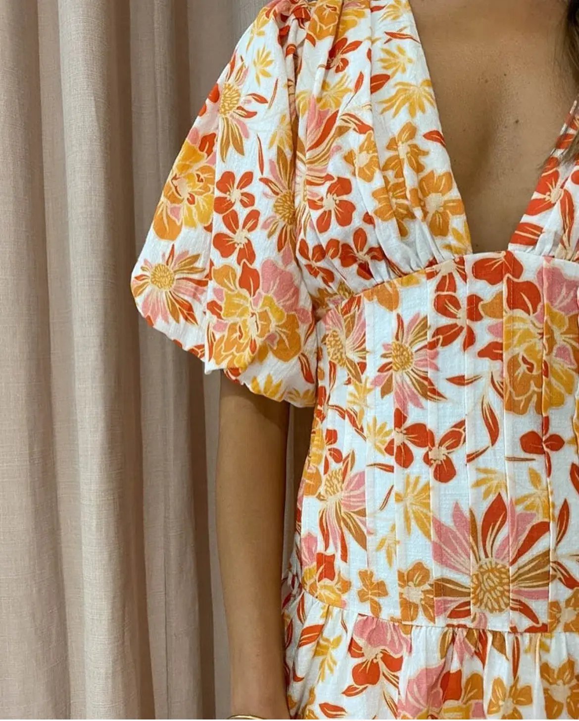 By Nicola Fiesta Stitch Waist Mini Dress Holiday Floret Size AU 14 photo 2