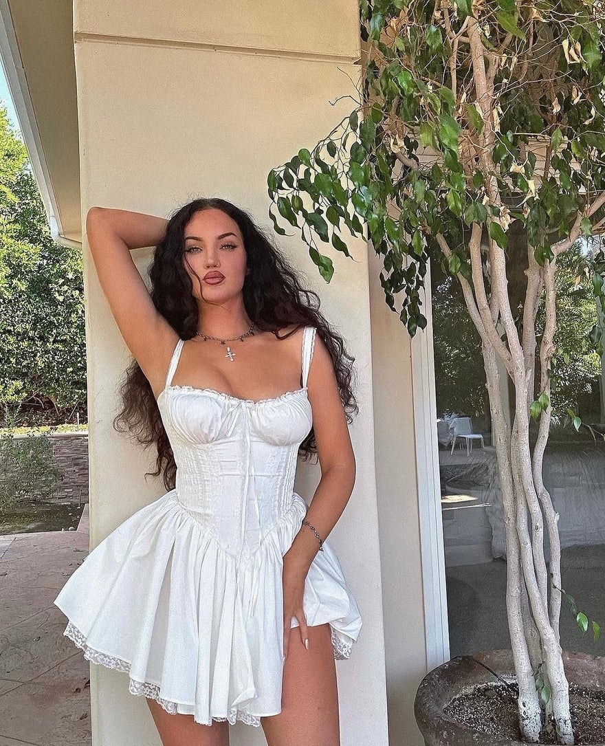 House of CB Pietra White Corset Dress photo 2