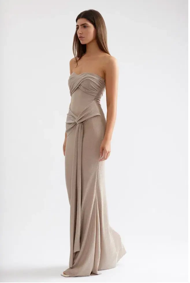 Studio Lexi, Tiffany Dress, Champagne, Size 8 photo 2