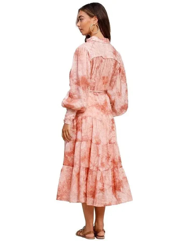 Ministry of Style High Tide Tie Dye Midi Dress Print Size AU 8 photo 3