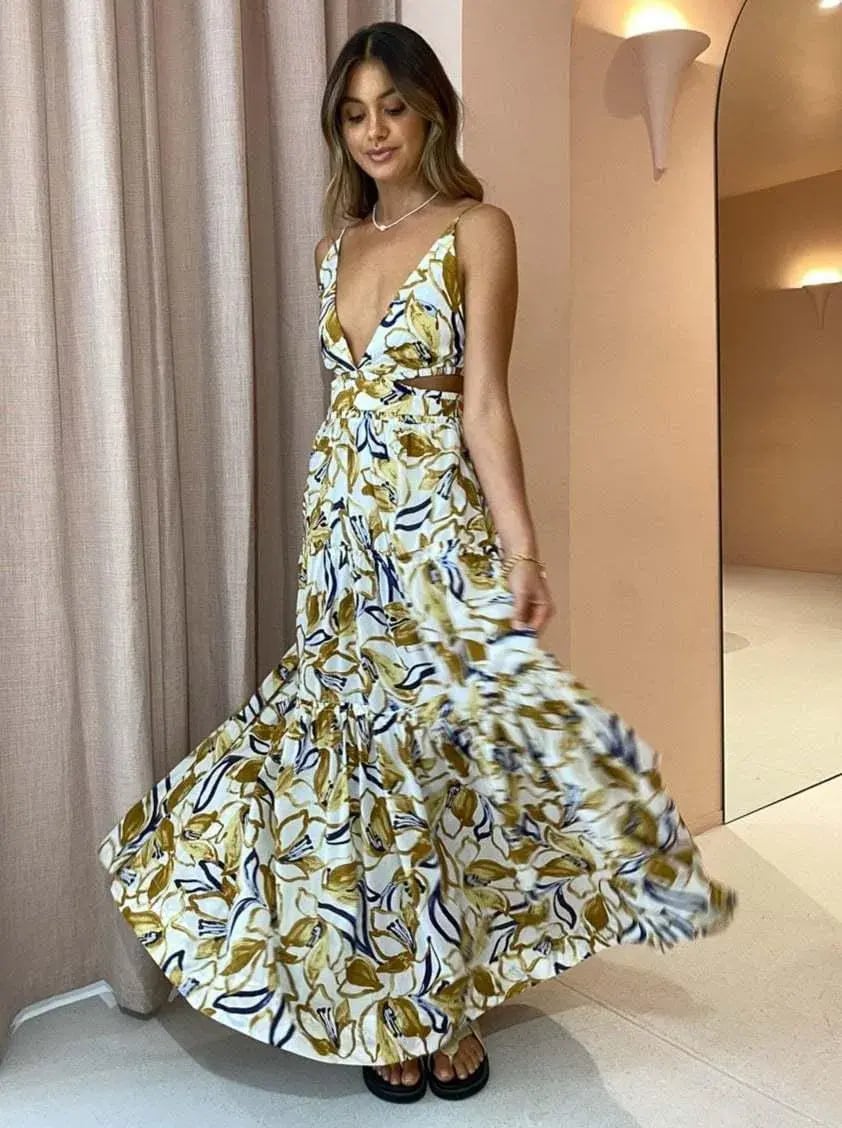 BEC & BRIDGE EUGENIE MAXI DRESS IN PRINT - SIZE 8 photo 3