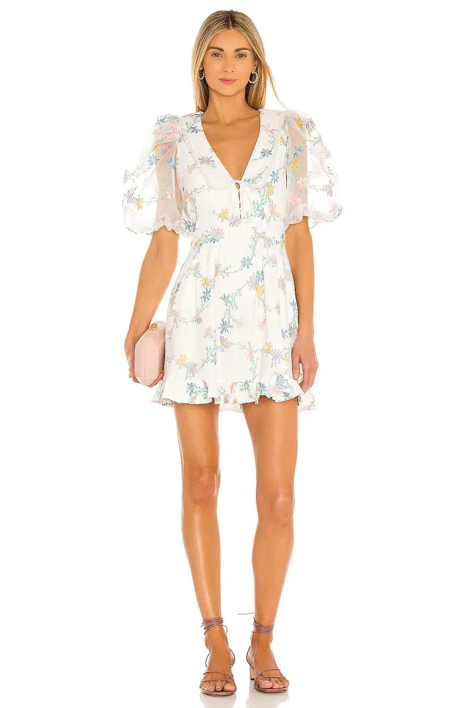 For Love & Lemons Majorie Mini Dress Size M photo 3