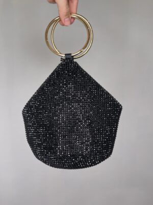 Olga Berg Ellie Ring Handle Bag Black photo 6