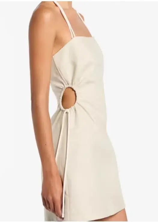 Sir The Label D'orsay Corded Strapless Mini Dress Ecru Size 3/Au 12 photo 2