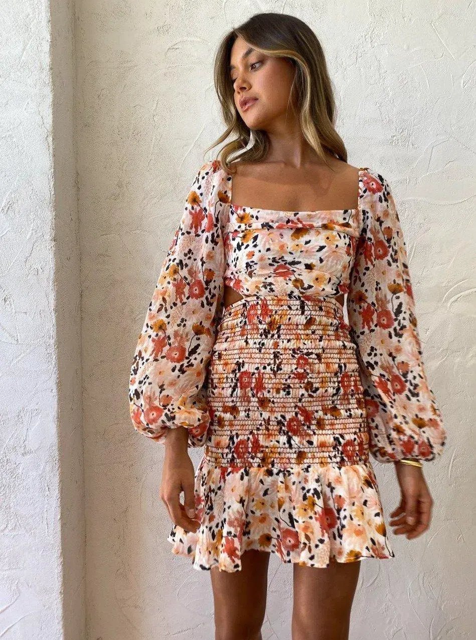 New Romantics Long Sleeve Mini Dress Print Size 6 photo 3