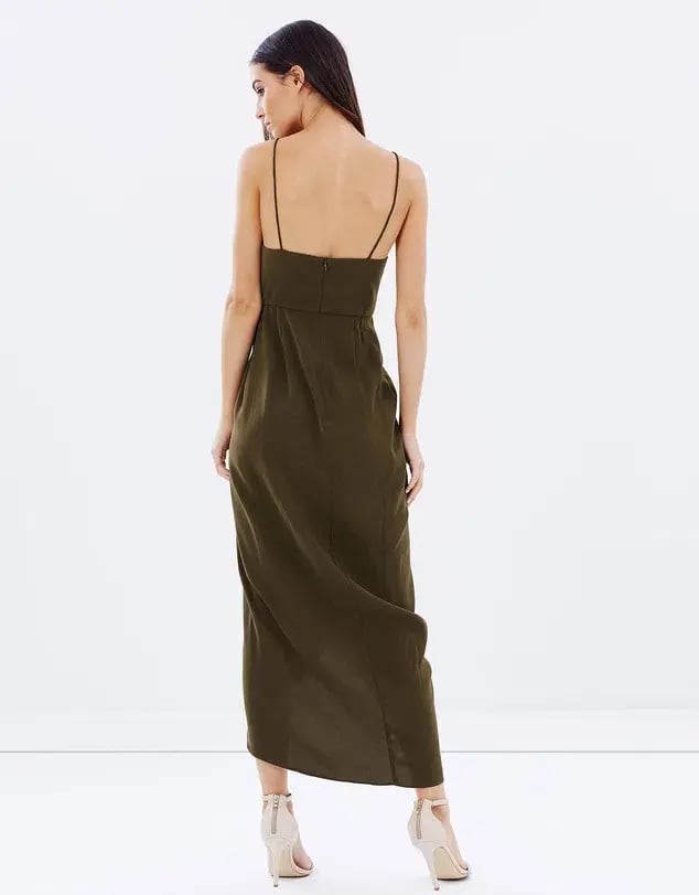 Shona Joy Core Cocktail Draped Maxi Dress Khaki Size 14 photo 2
