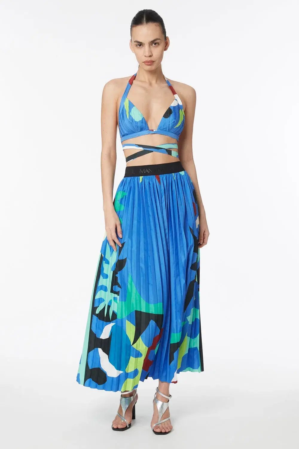 Manning Cartell Curtain of the Moon Bralette (Size XS) and Midi Skirt (Size S) Set in Multi photo 2