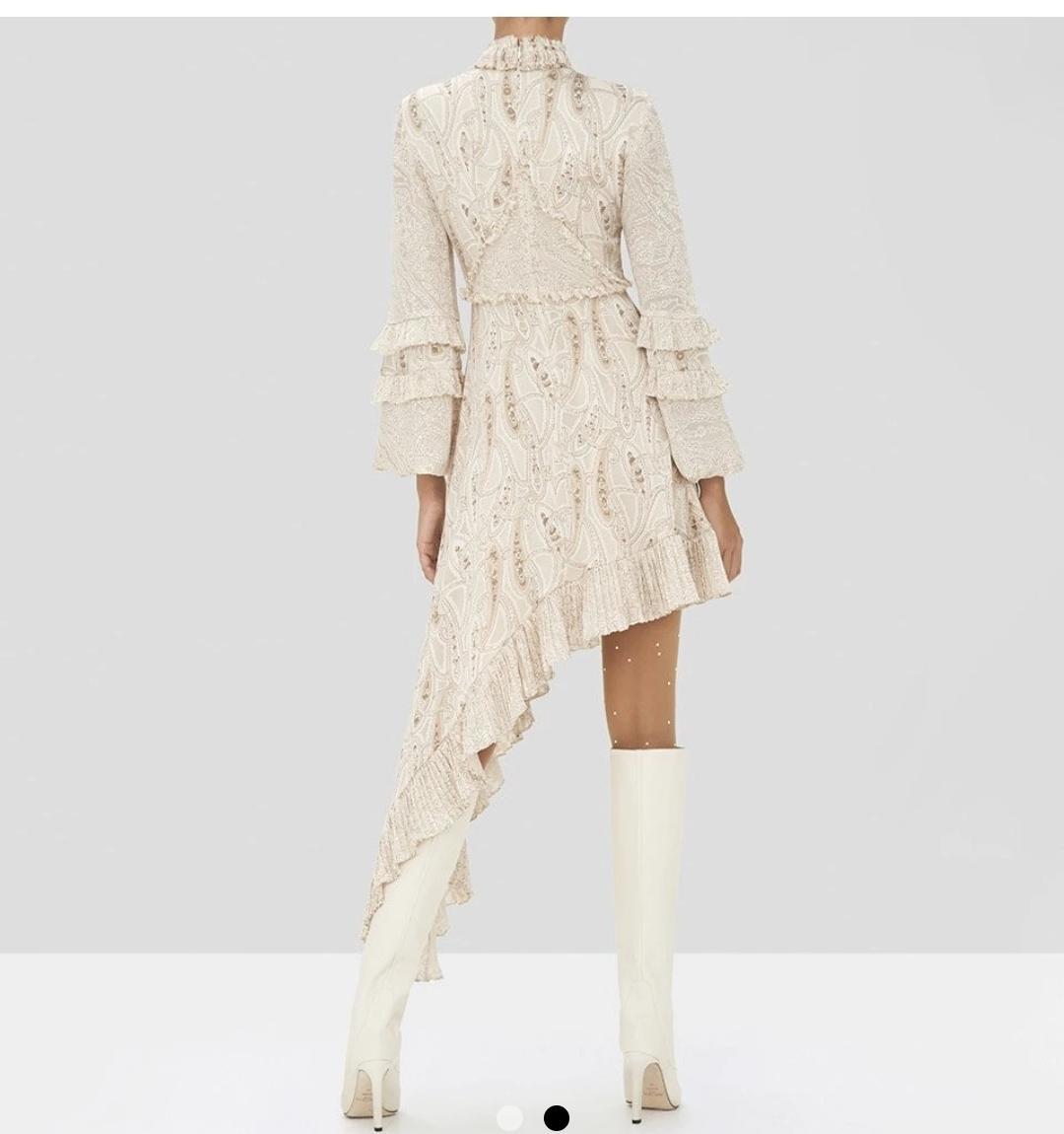 Alexis Liora Dress Cream Paisley Size 8 photo 2