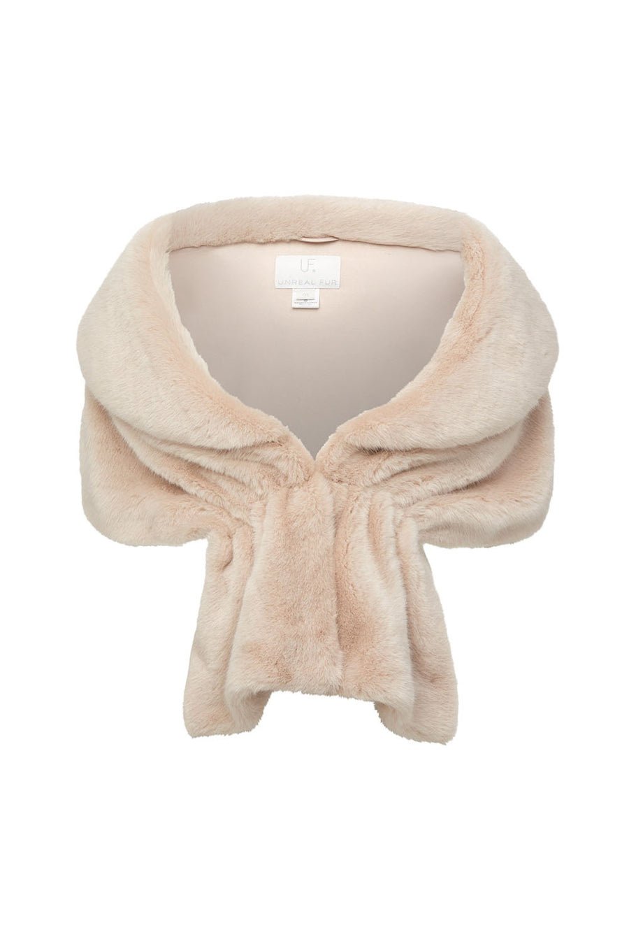 UNREAL FUR CHAMPAGNE WRAP - NUDE photo 4