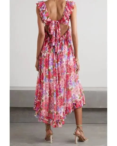 Zimmerman Poppy Frill Edge Midi Dress Size 1 photo 3