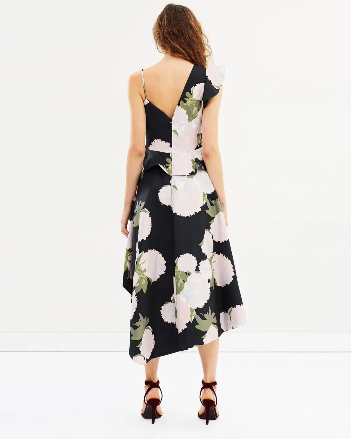 Talulah New Woman Asymmetrical Midi Dress Floral Size 12 photo 3