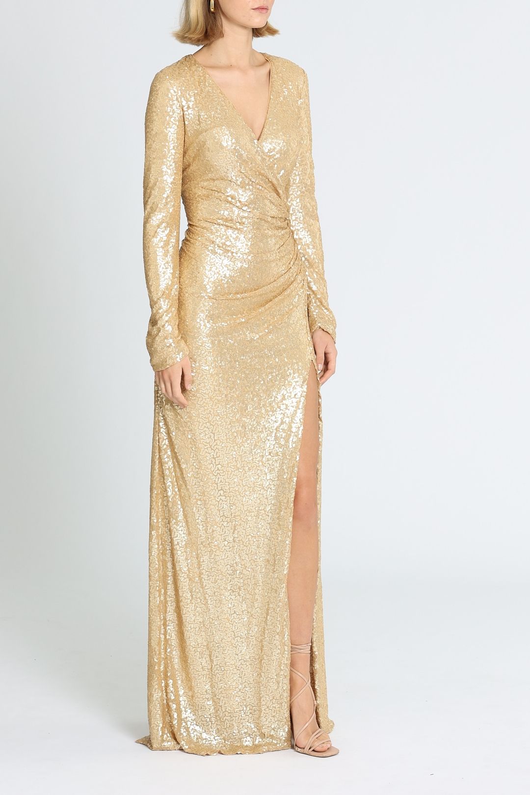 Angelique Gold Drape Gown photo 2