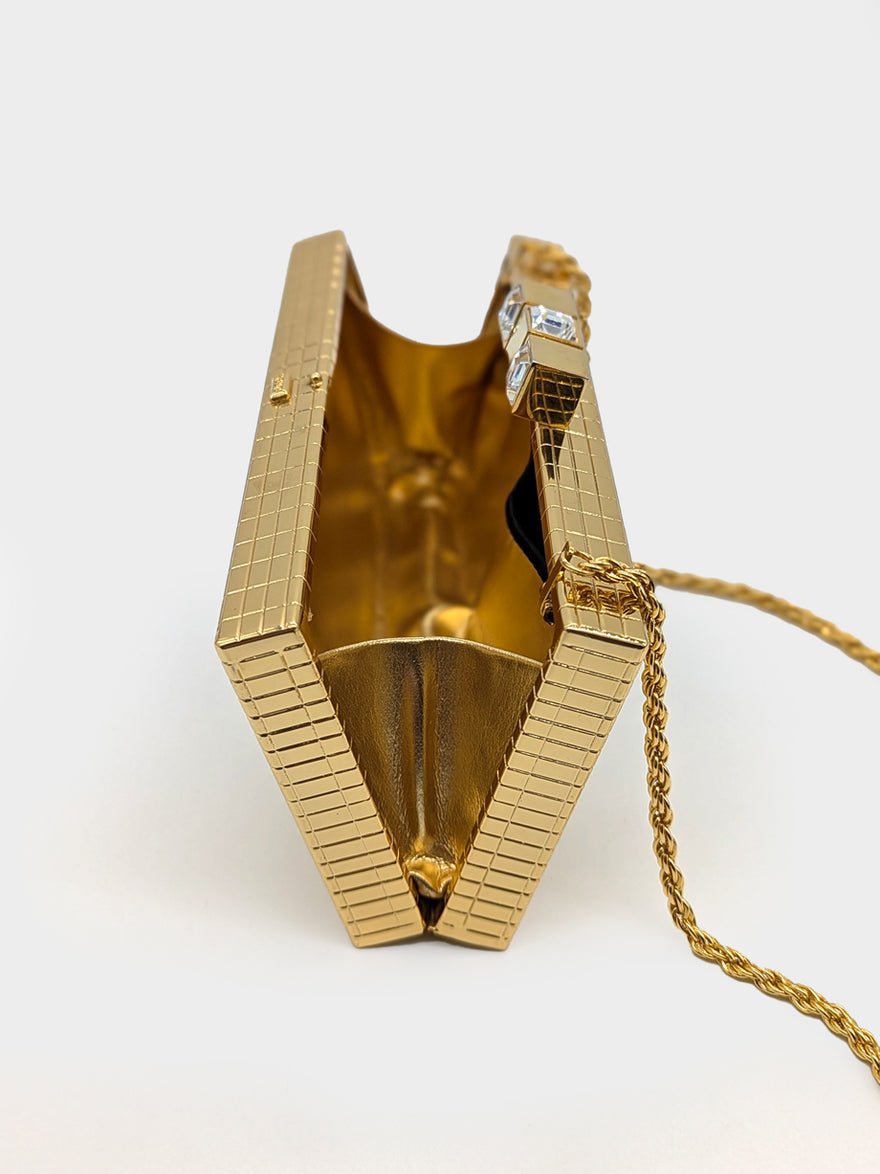 Vintage RODO Tile Vintage Clutch Gold photo 4