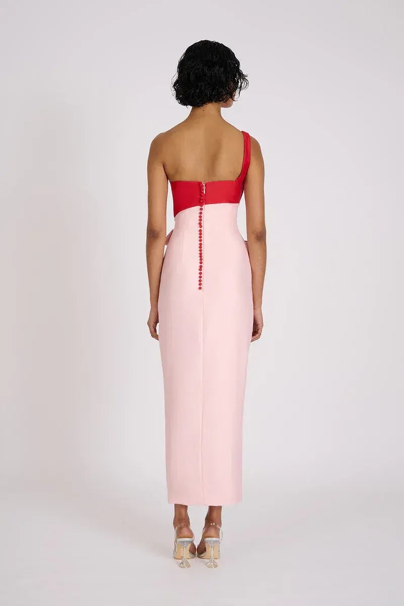 ELIYA THE LABEL CARTIA MIDI DRESS PINK/RED SIZE XS / AU6 photo 4