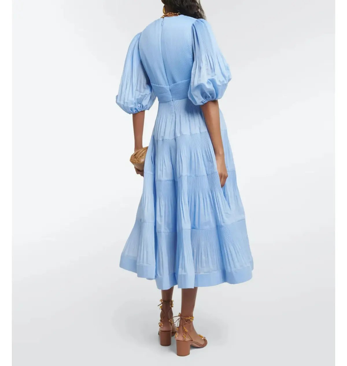 Zimmermann Pleated Midi Dress Jacaranda Size 3 / AU 14 photo 2