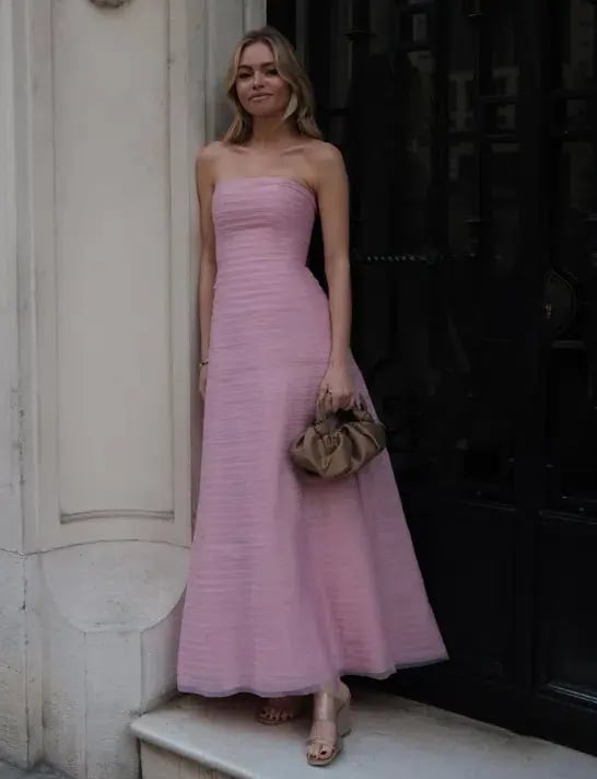 Aje Soundscape Maxi Dress Pink Size 6 photo 7