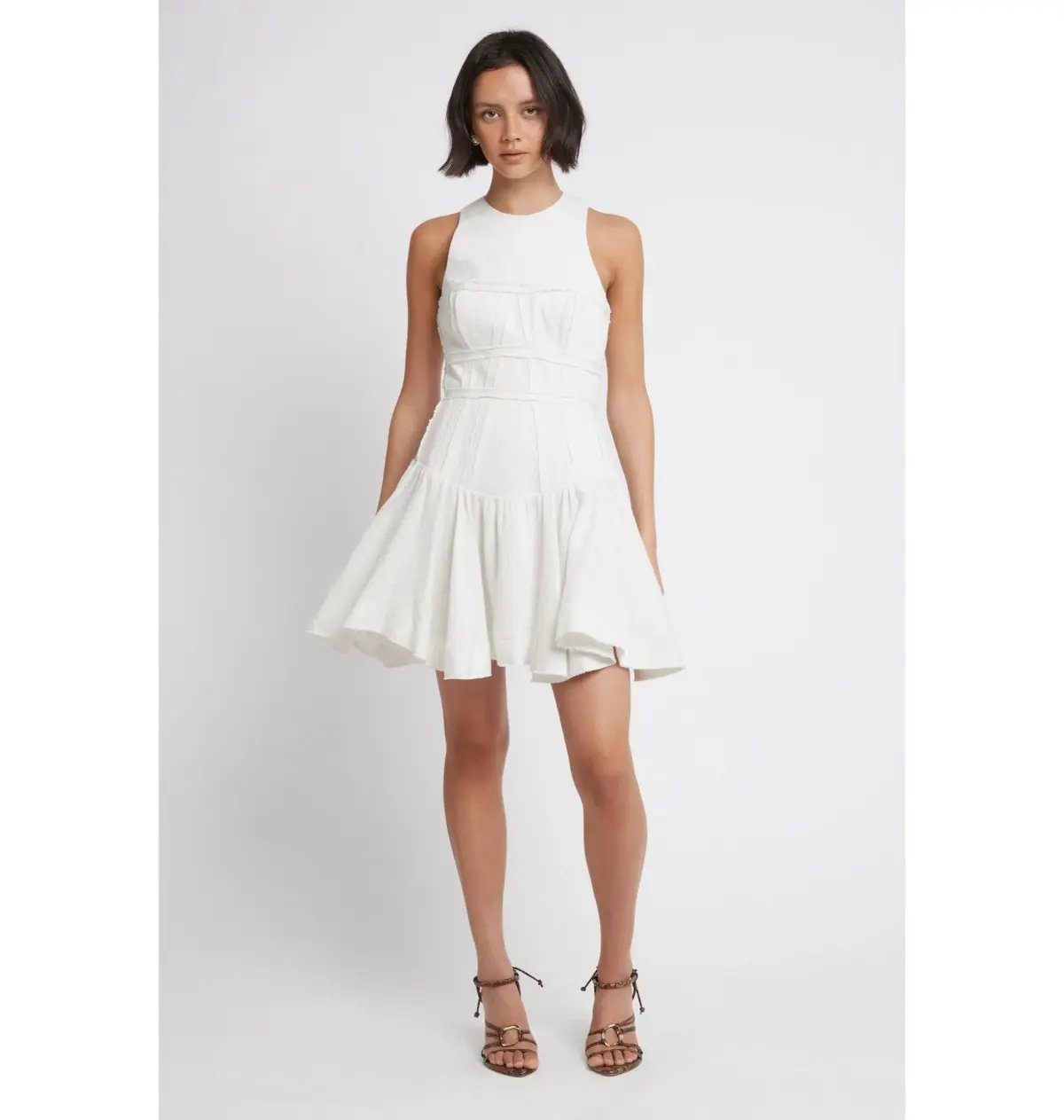 Aje Corset Mini Dress White Size AU 12 photo 2