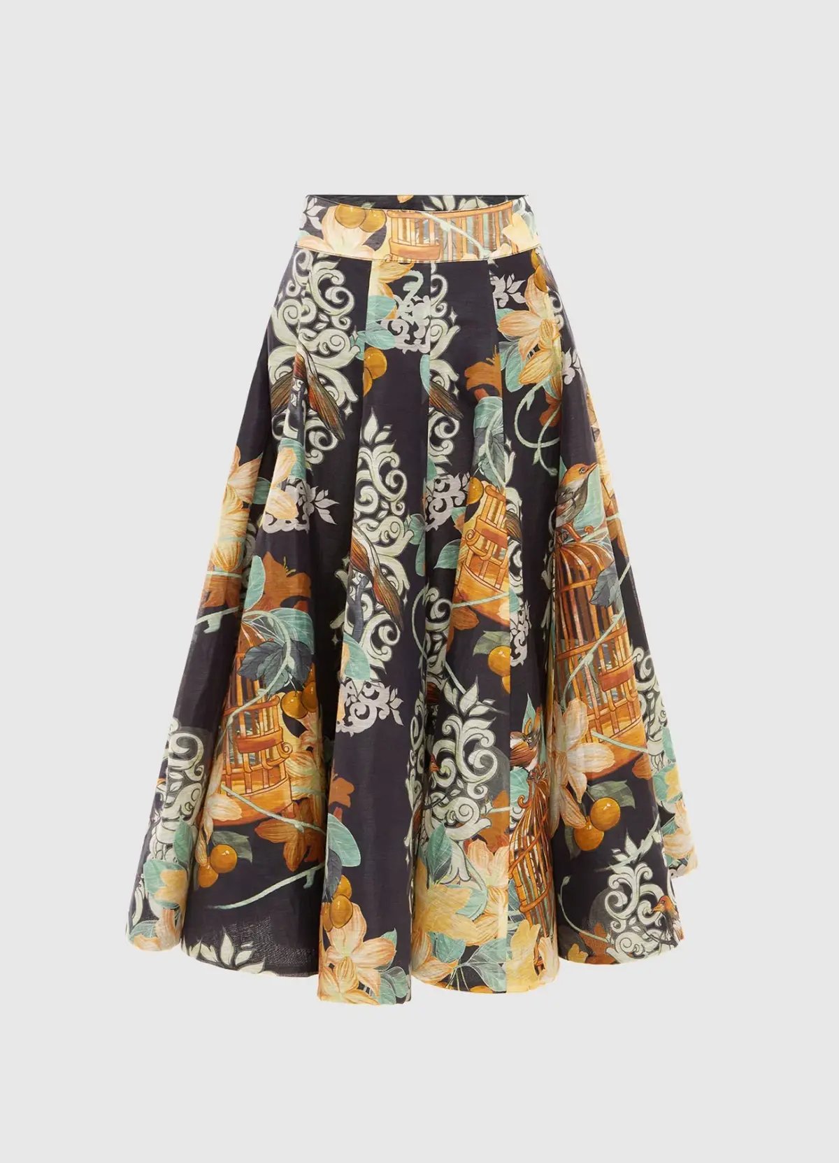 Leo Lin Bridget Halterneck Top and Myla Midi Skirt Azalea Print in Twilight Size 8 photo 4
