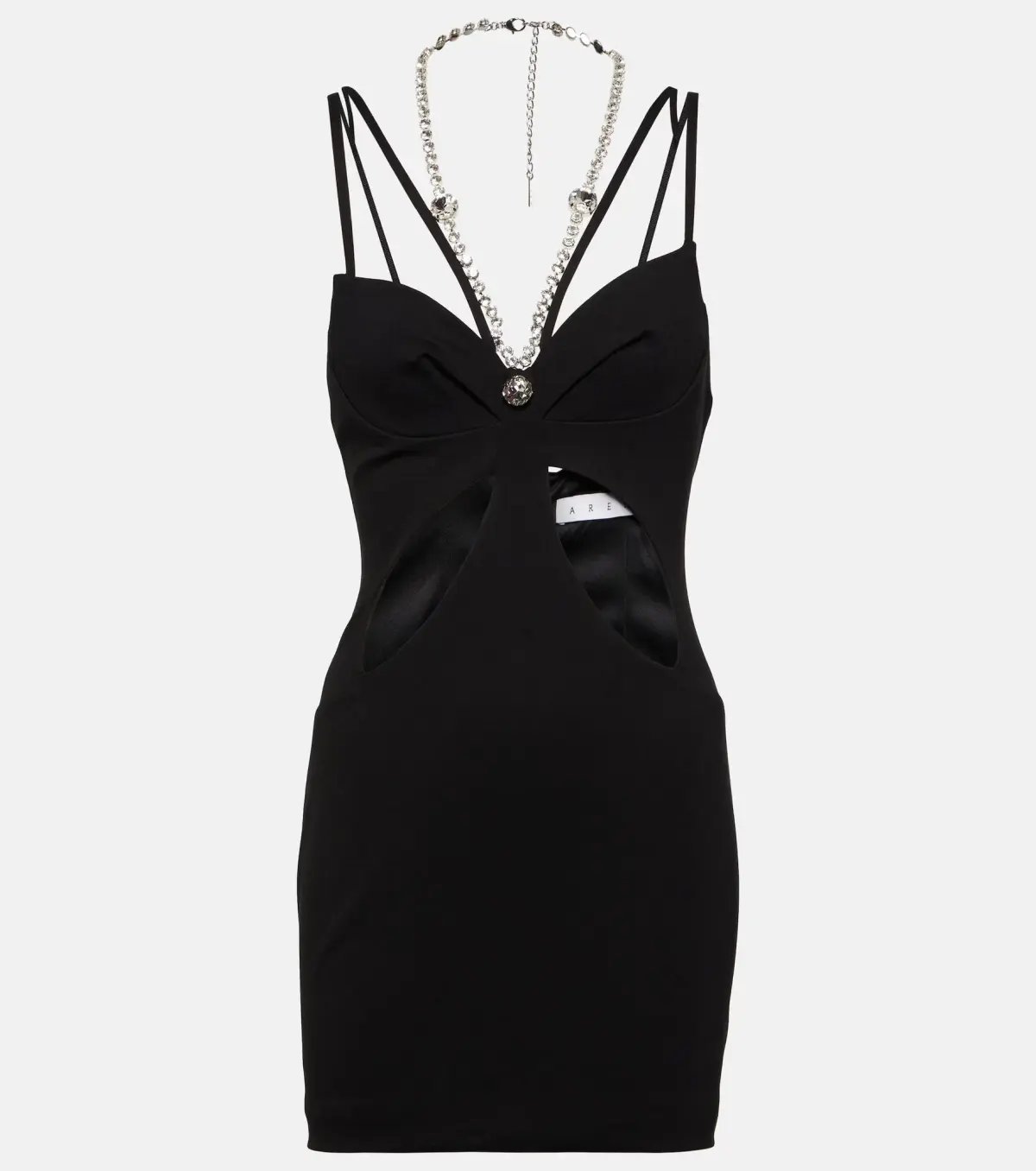 Area NYC Embellished Cutout Mini Dress Black Size AU 8 photo 6