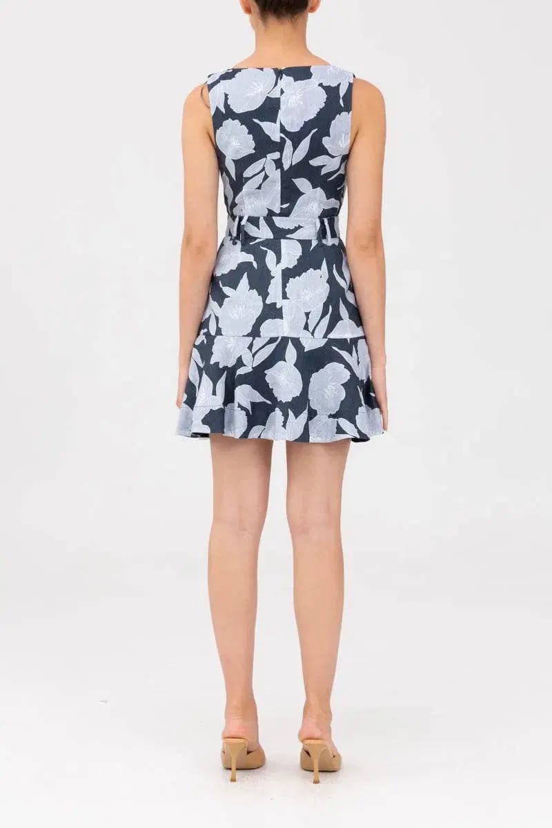 Keepsake the Label Midnight Stencil Floral Mini Dress Print Size 6 photo 2