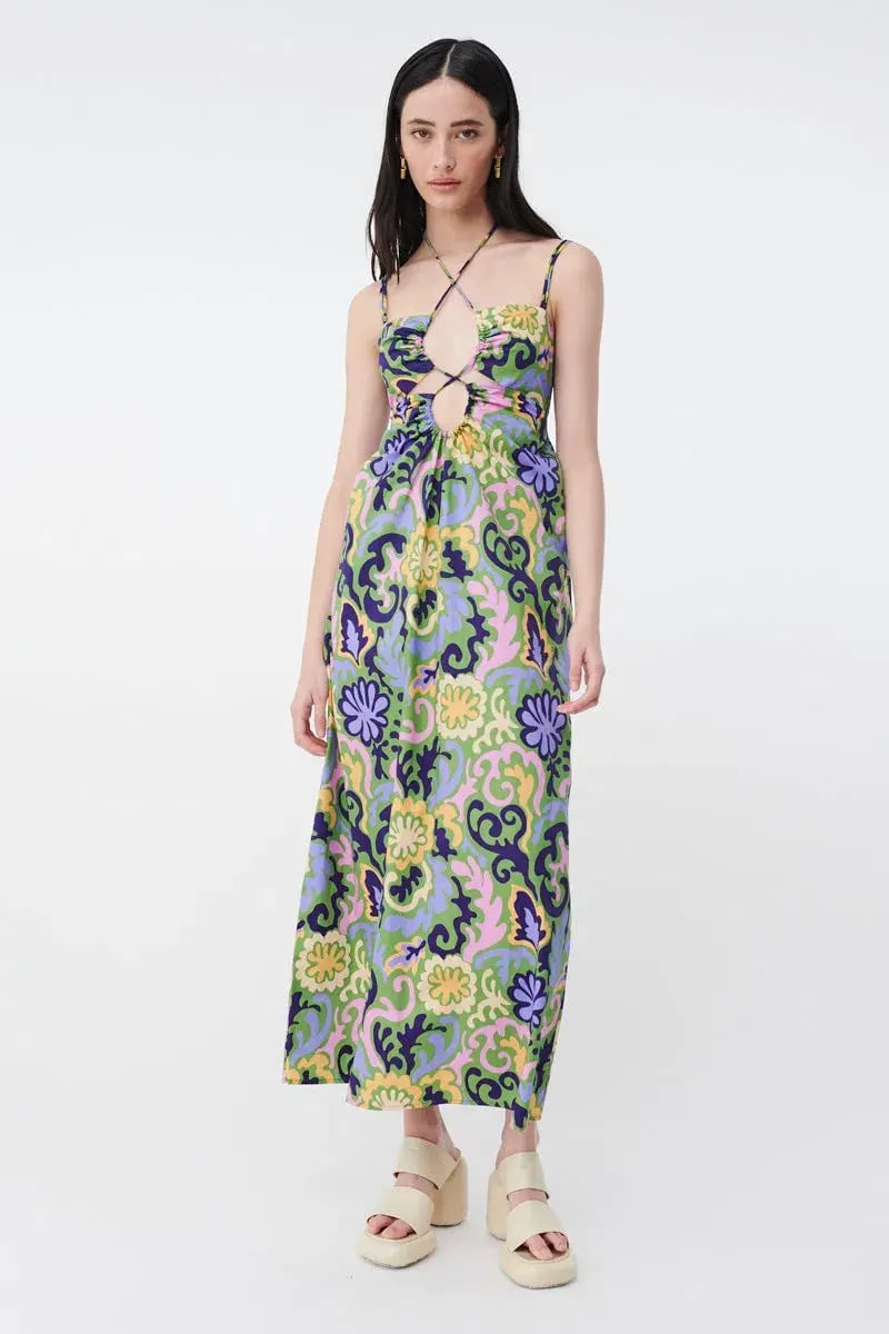 Suboo Print Henri Strappy Cutout Maxi Dress Multi-colored Size S / AU 8 photo 2