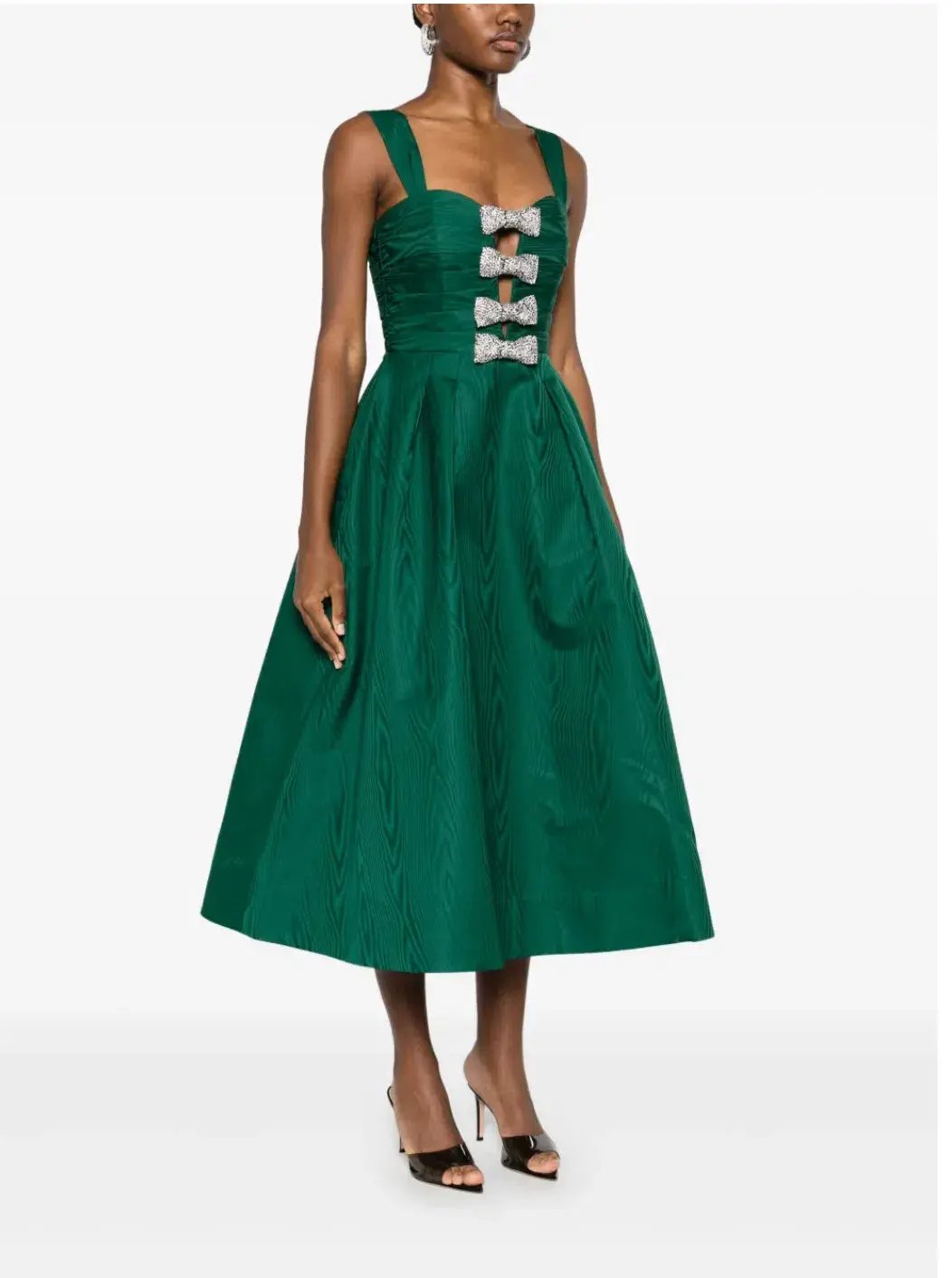 Rebecca Vallance Luiza Midi Dress Green Size 14 photo 2