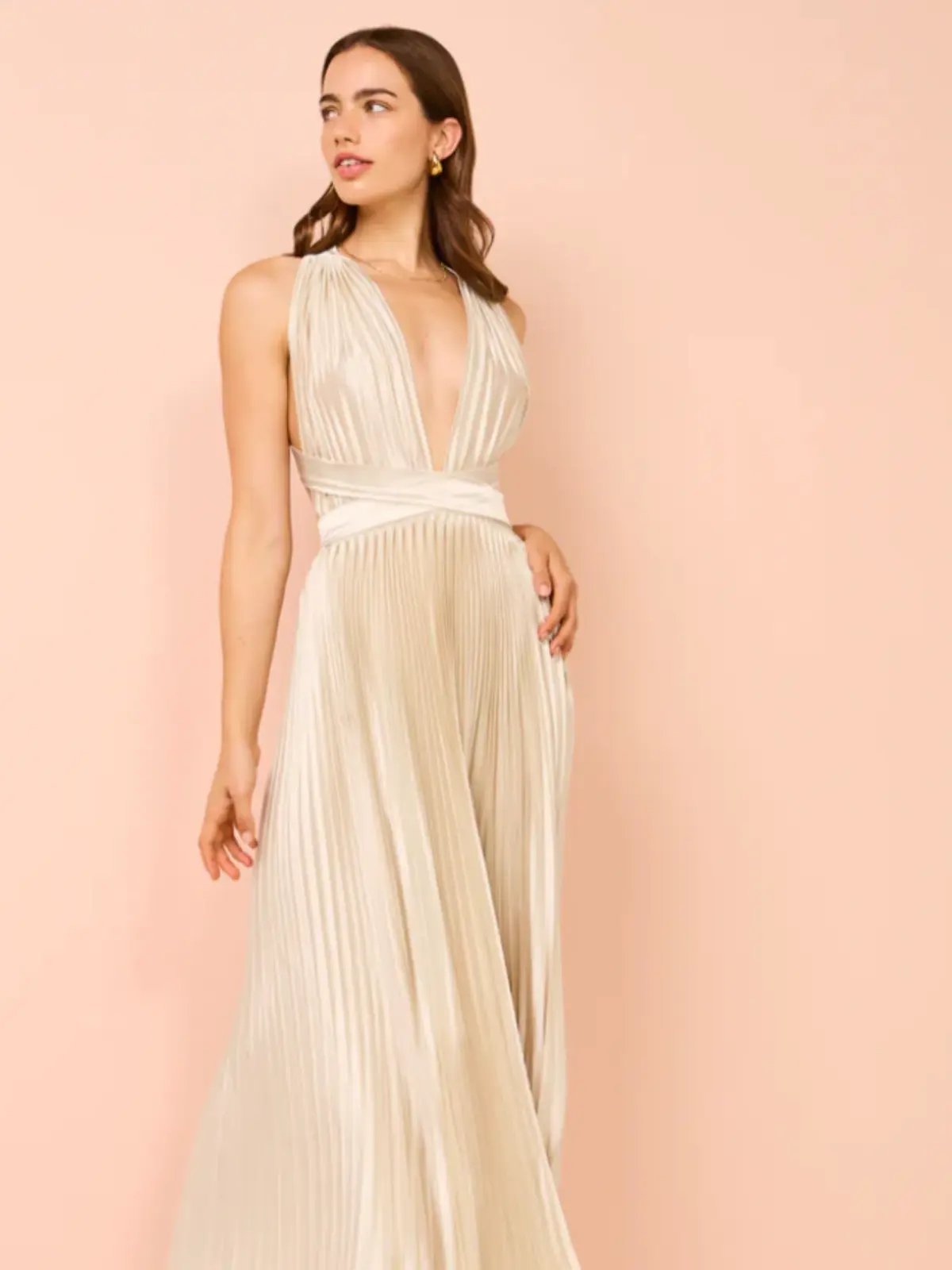 L'Idee Moderniste Gown Champagne Size AU 6 photo 15