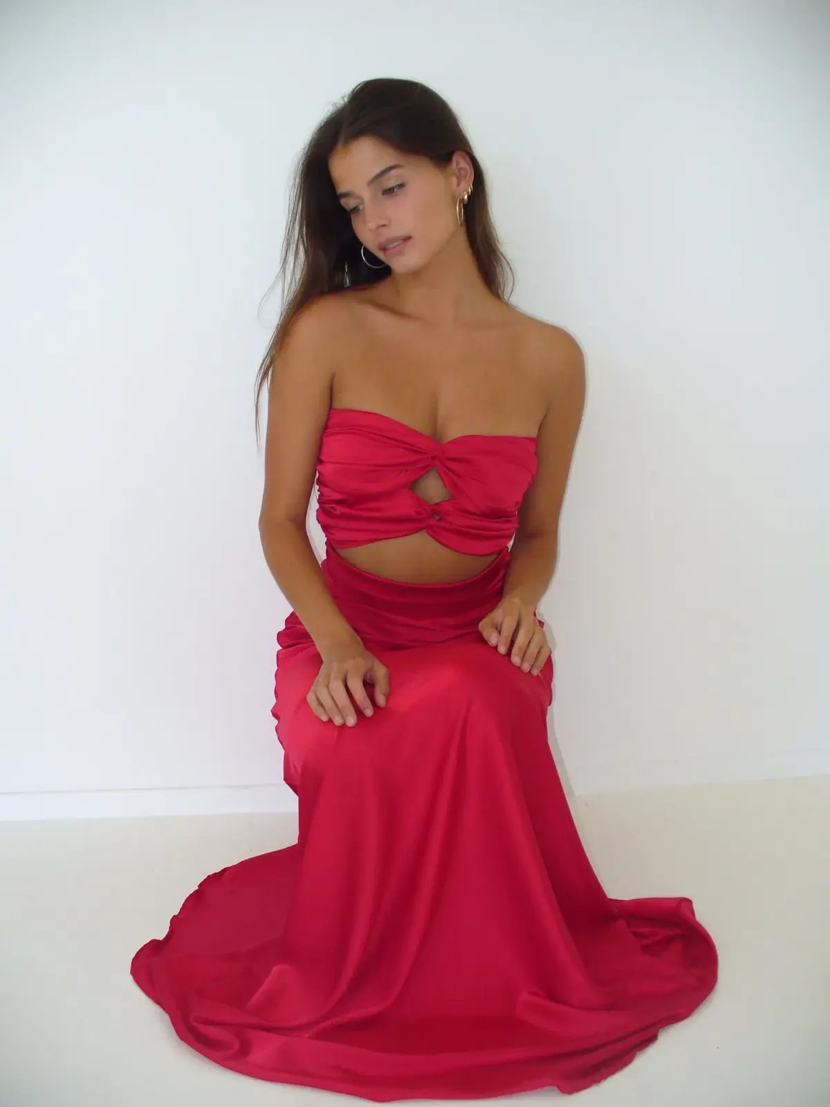 HNTR the Label Inka Gown Wine Size S / AU 8 photo 5