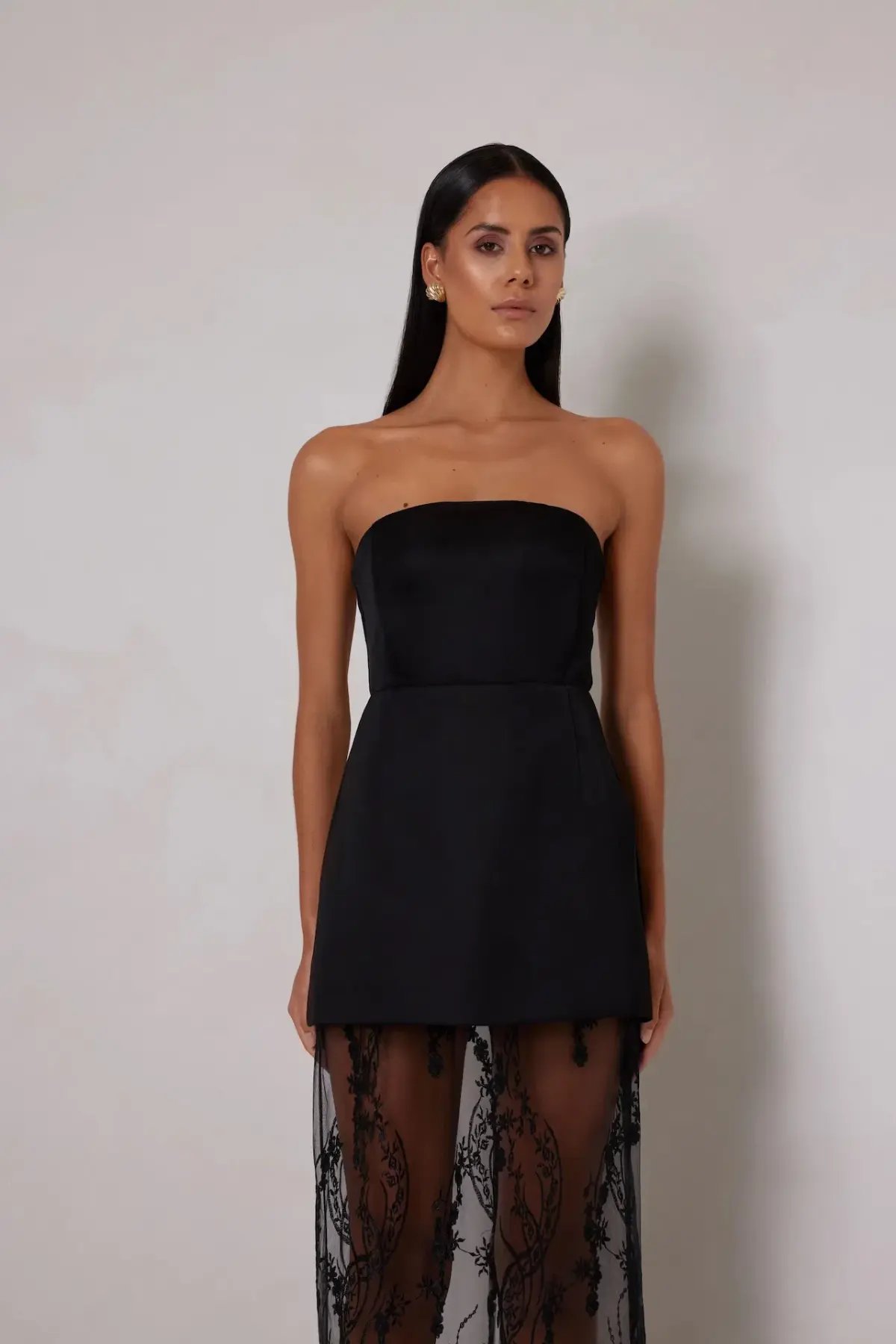 Elle Zeitoune Janice Mini Dress in  Black Size AU  8 photo 3