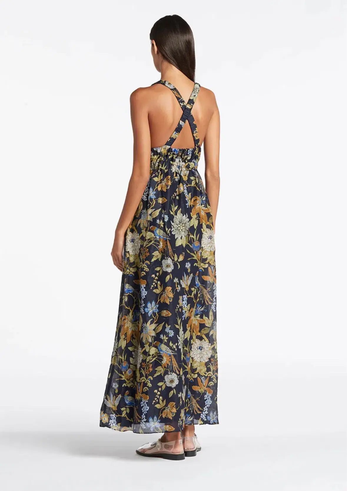 Sir the Label Lilian V Neck Dress Delia Print Size 8 photo 2