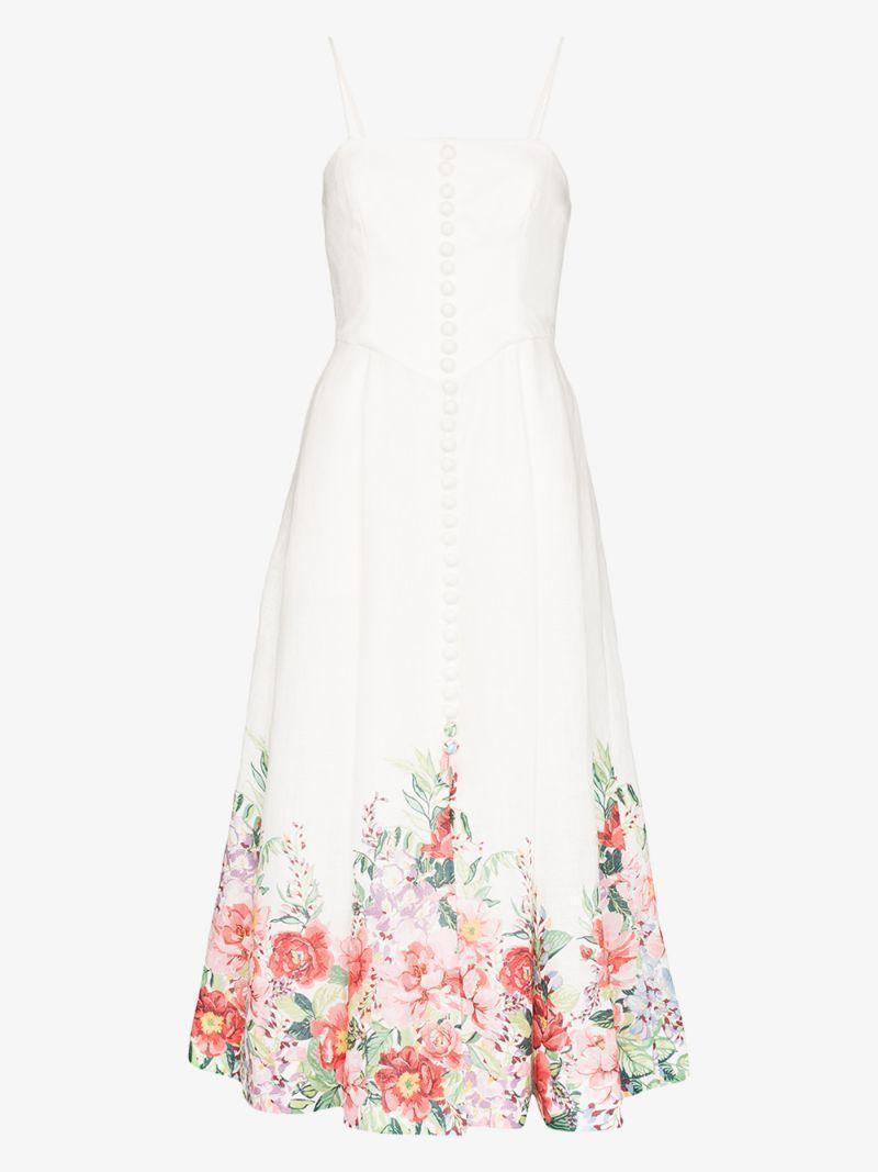 Zimmermann Bellitude Floral Corset Dress White Size 0 / AU 8 photo 3