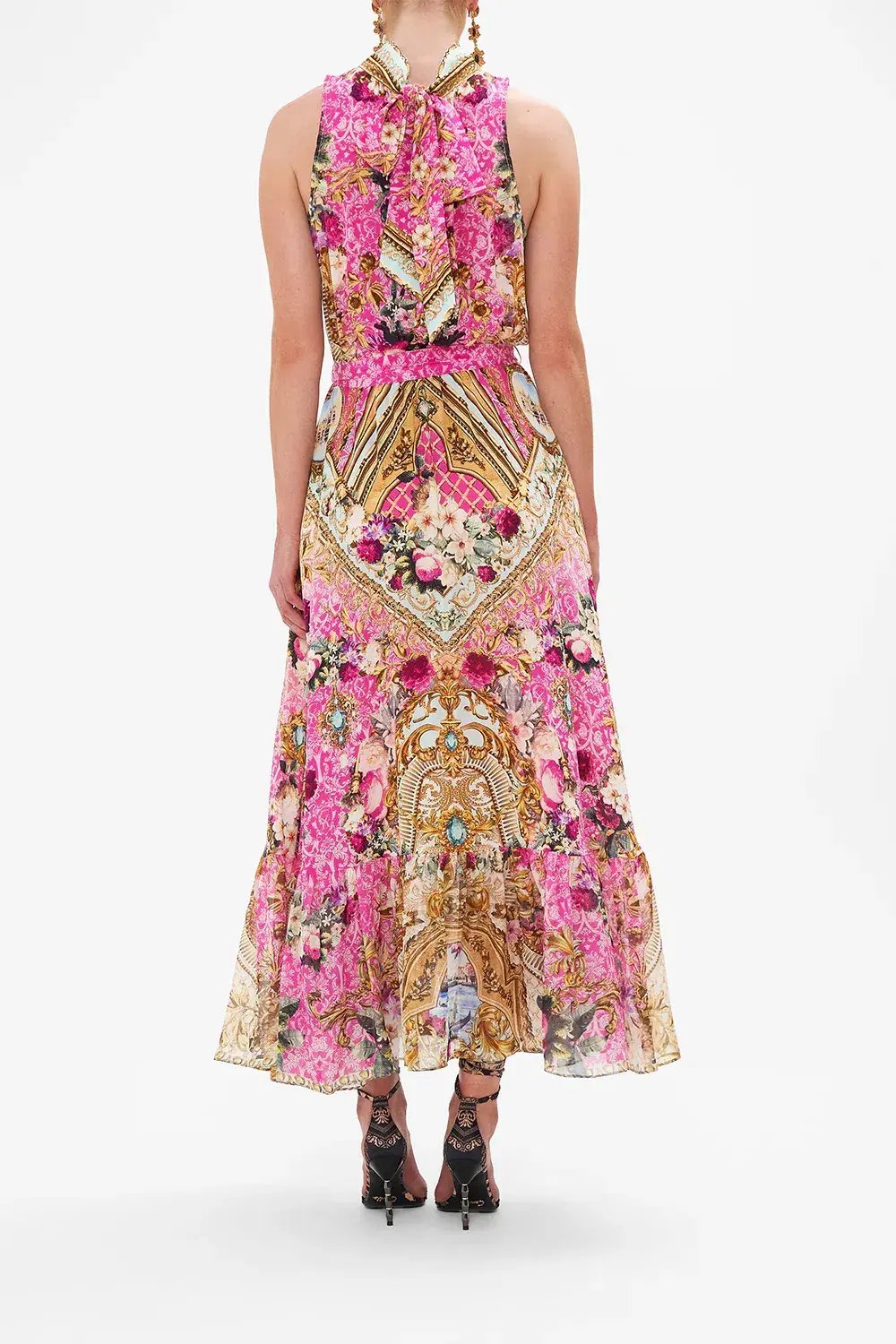Camilla Necktie Midi Dress With Elasticated Waist Call Of The Canal Size XL / AU 16 photo 3