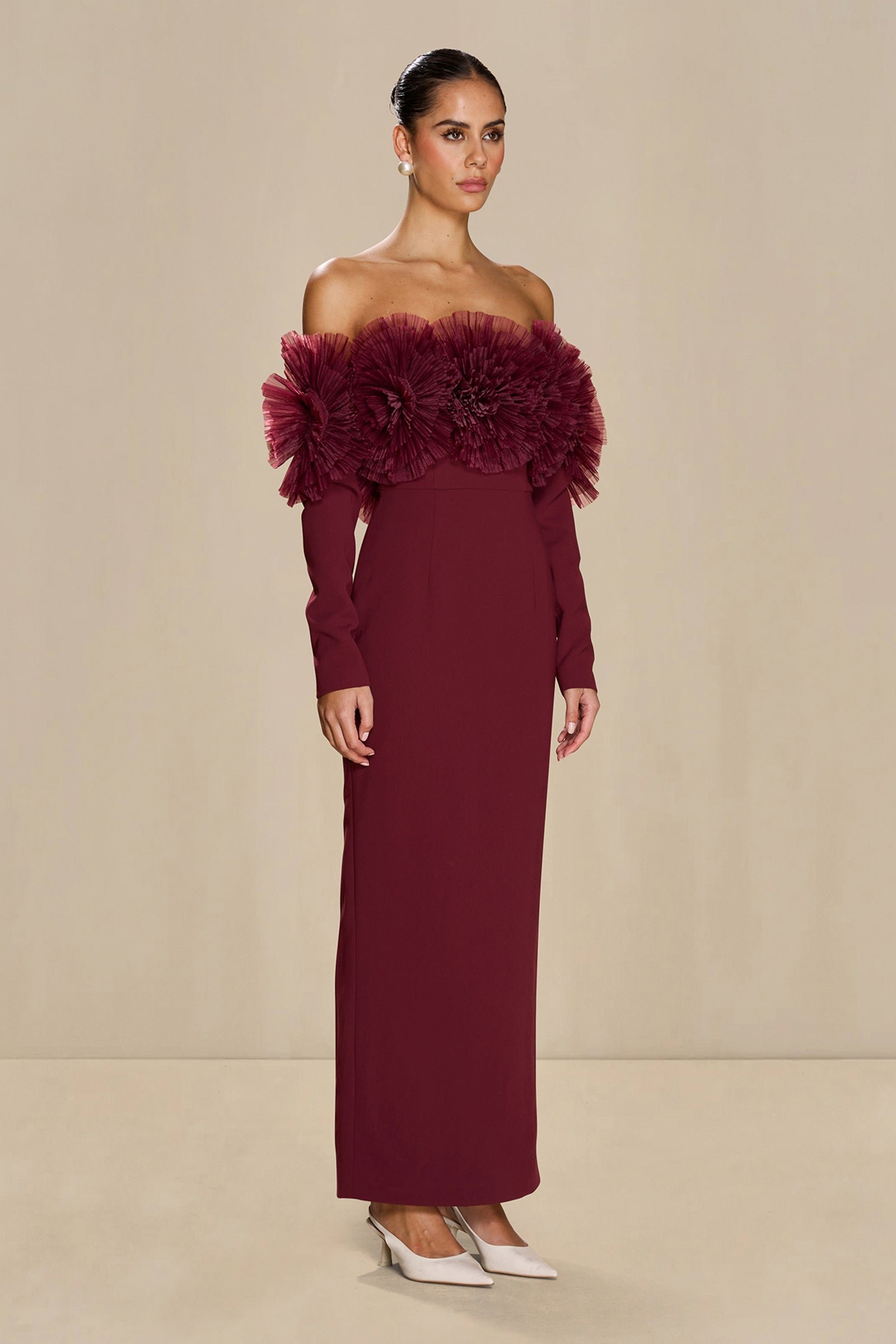 SONYA SIIA DRESS - MERLOT photo 5