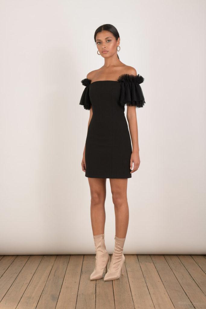 Elliatt Marble Mini Dress Black Size 6 photo 7