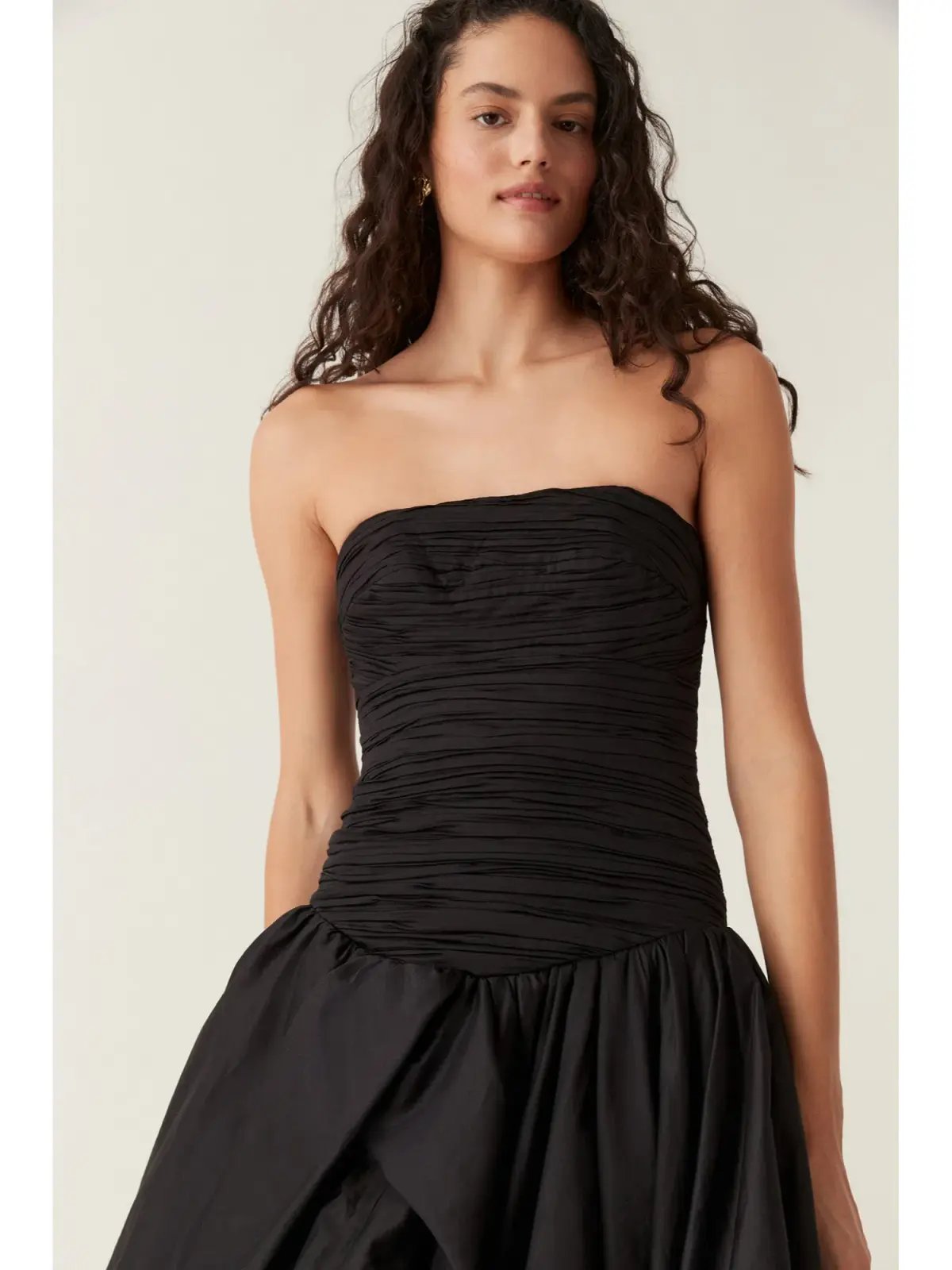 Aje Violette Bubble Hem Maxi Dress Black Size AU 8 photo 3