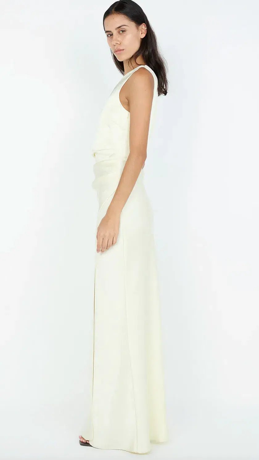 Bec & Bridge The Dreamer Asym Dress Ice Yellow Size 10 photo 3